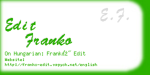 edit franko business card