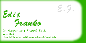 edit franko business card